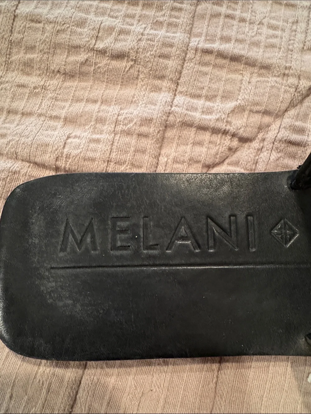 Black Studded Leather Slide Sandals - Picture 2 of 5